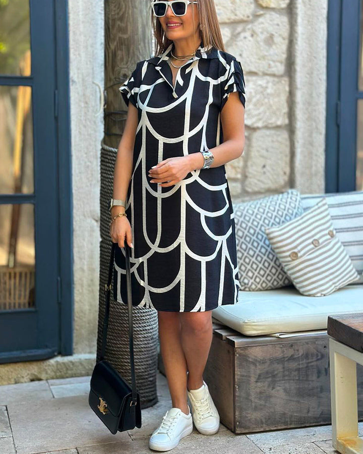 Veralia™ | Elegant Short Sleeve Dress