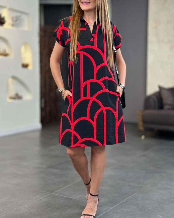 Veralia™ | Elegant Short Sleeve Dress