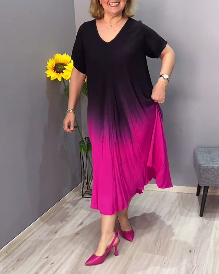 Joan - Summer Gradient Flowy Maxi Dress