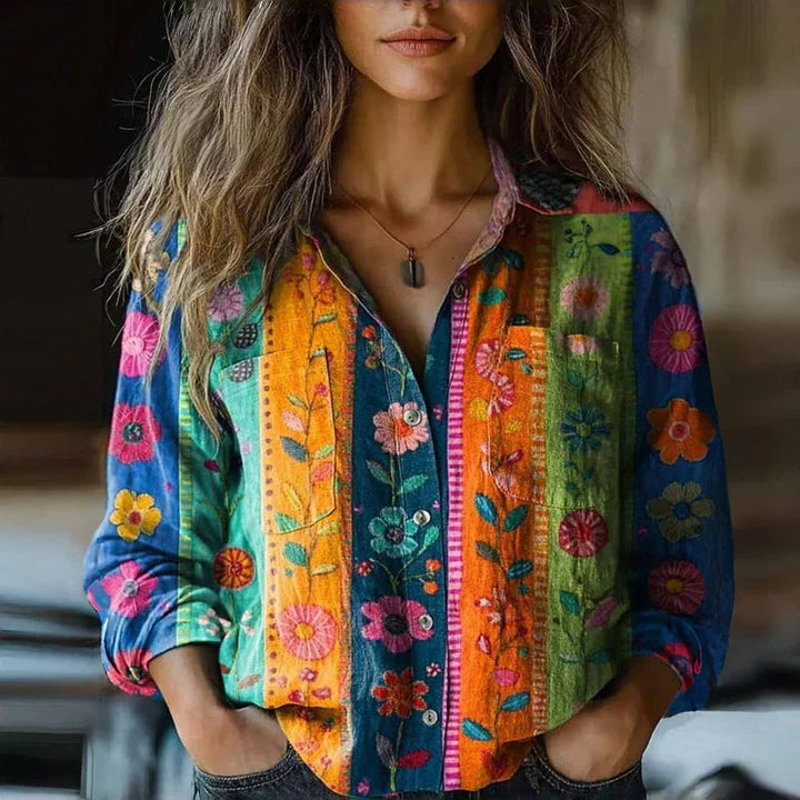 Morena™ | Vintage Printed Blouse
