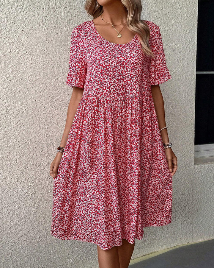 Fleur™ | Elegant Women's Fashion Floral Midi Dress