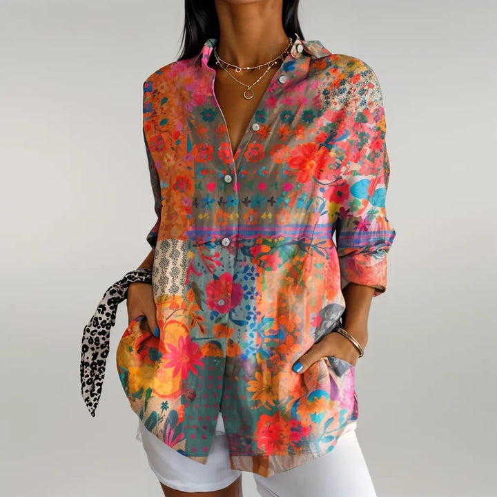 Gabriella™ | Vintage Floral Print Blouse