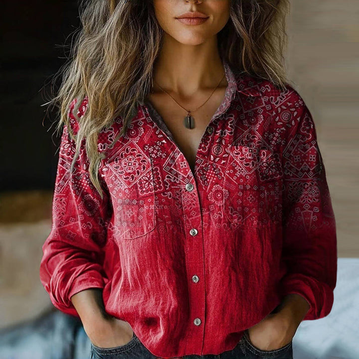 Morena™ | Vintage Printed Blouse