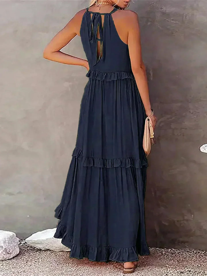 Landry - Chic Ruffle Trim Sleeveless Dress