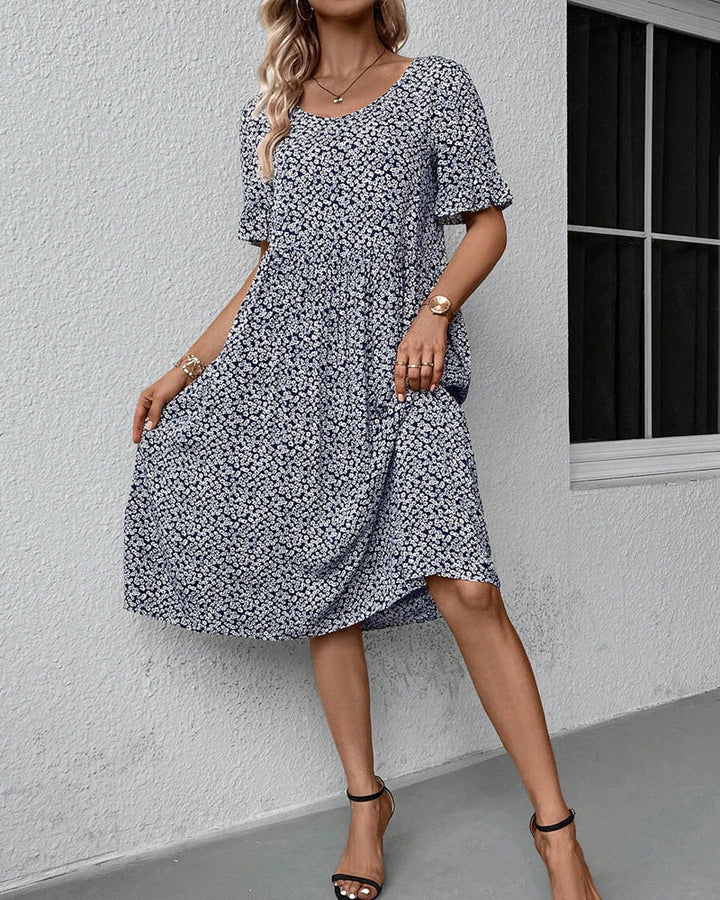 Fleur™ | Elegant Women's Fashion Floral Midi Dress