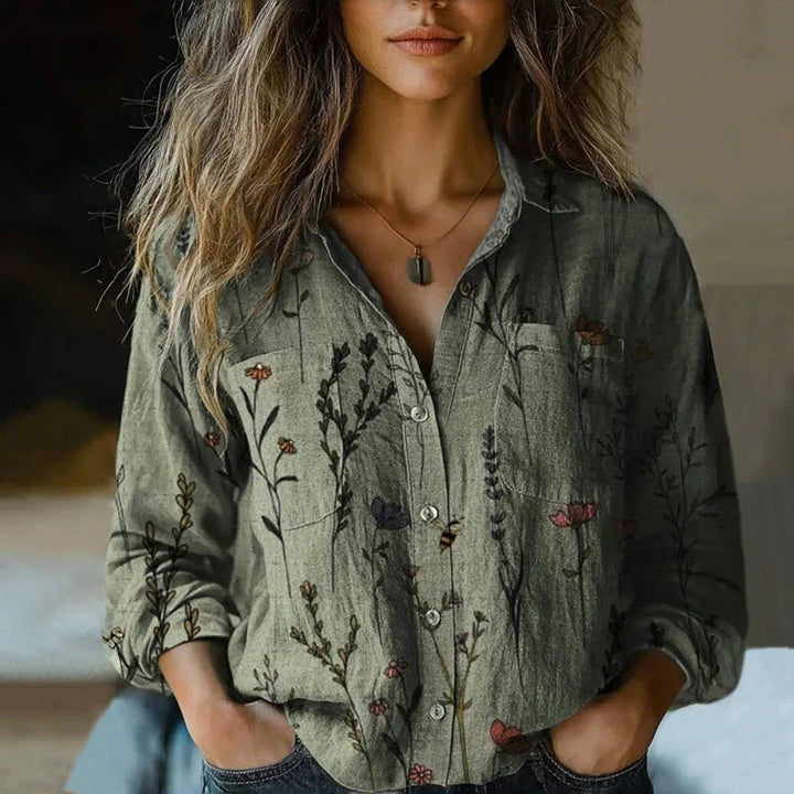 Morena™ | Vintage Printed Blouse