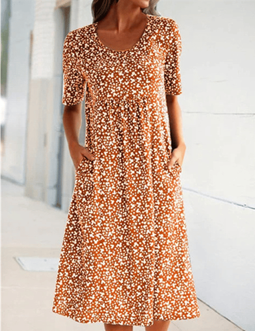 Alisha™ | Round Neck Floral Dress