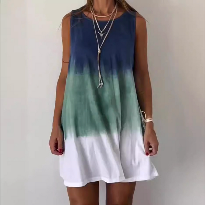 Josie - Gradient Tie Dye Print Mini Dress