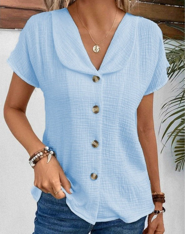 Ellen™ | Top with Collar And buttons
