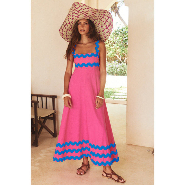 Wrenley - Boho Slash Neck Maxi Dress