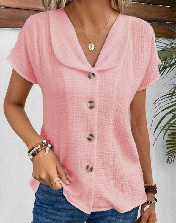 Ellen™ | Top with Collar And buttons