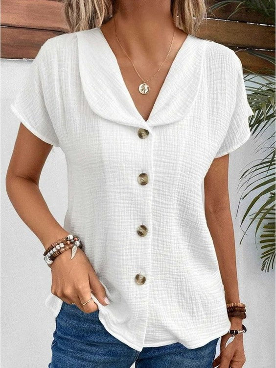 Ellen™ | Top with Collar And buttons