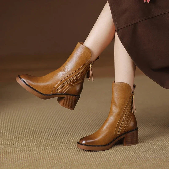 Grazia™ | Leather ankle boots