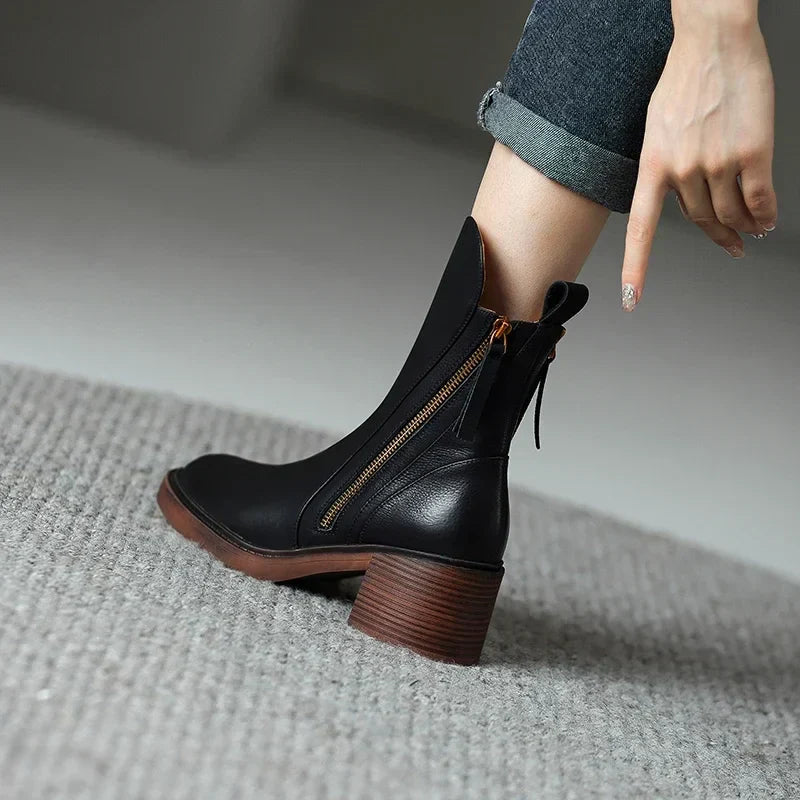Grazia™ | Leather ankle boots