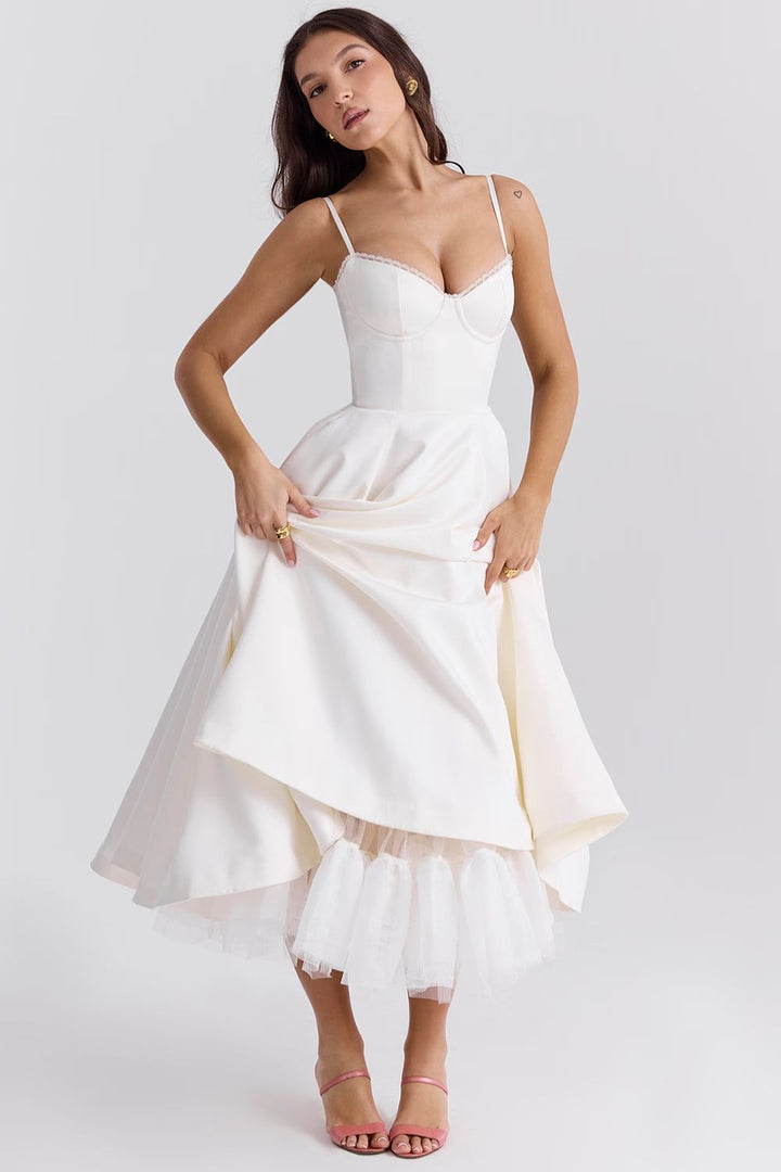 Minerva - Luxury Spaghetti Strap Princess Dress