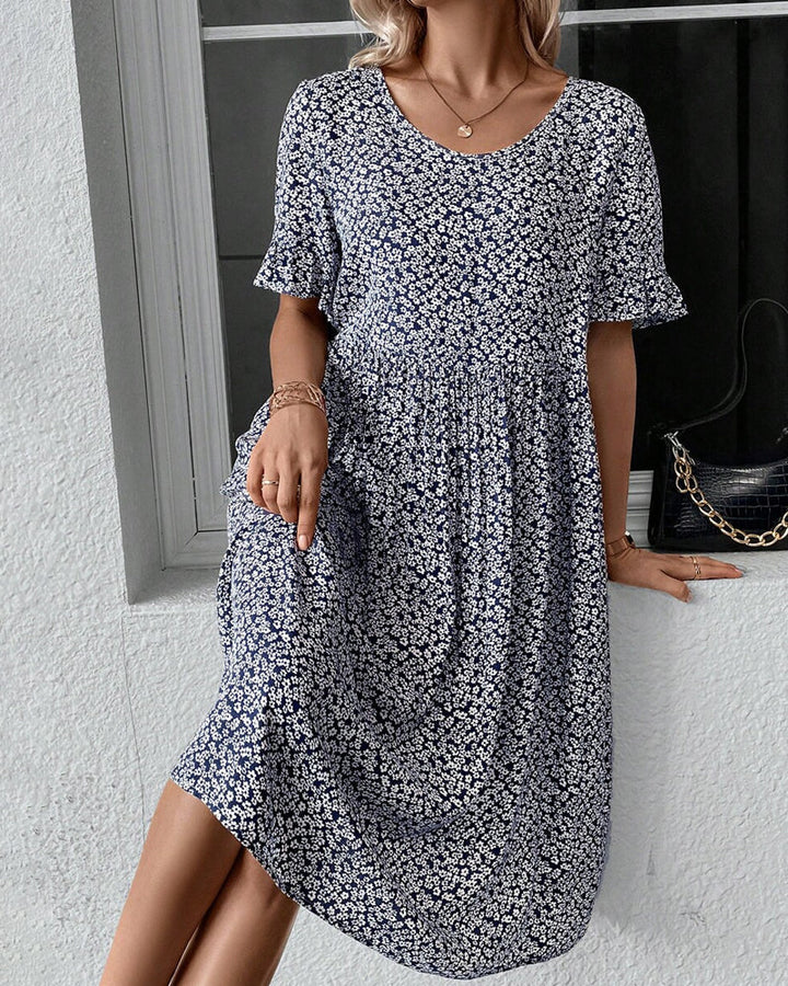 Fleur™ | Elegant Women's Fashion Floral Midi Dress