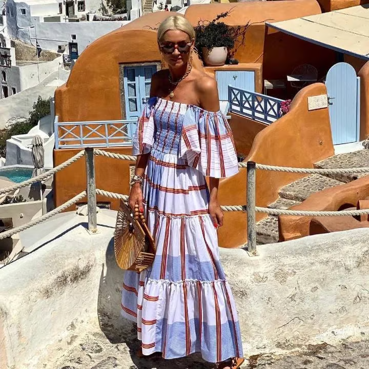 Fallon - Luxury Mexican Floral Print Maxi Dress