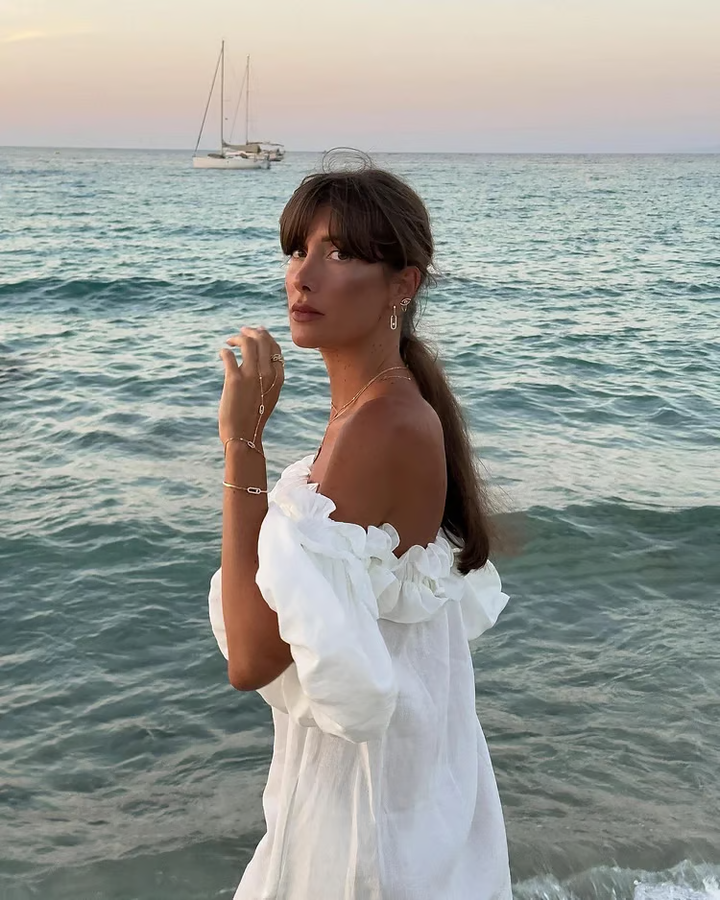 Sofia - Linen Dreams Off-Shoulder Dress