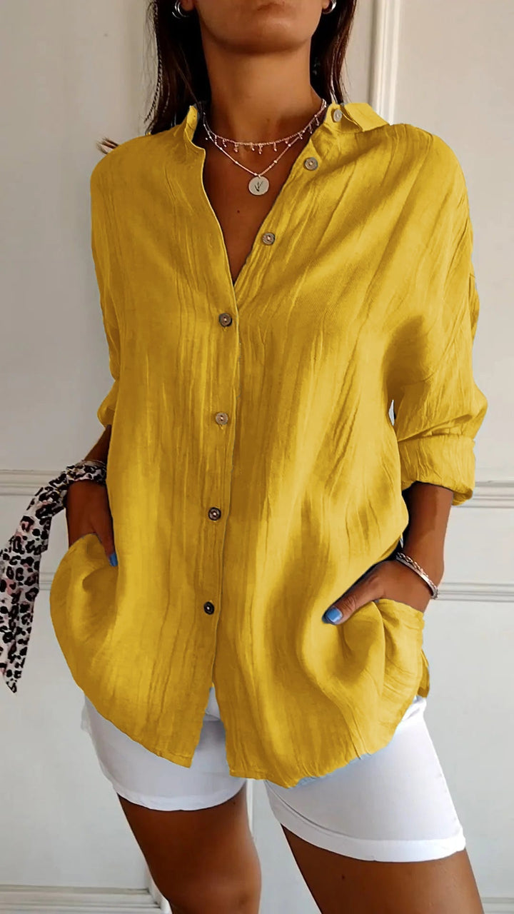 Sasha™ | Elegant Shirt with Pleated Style
