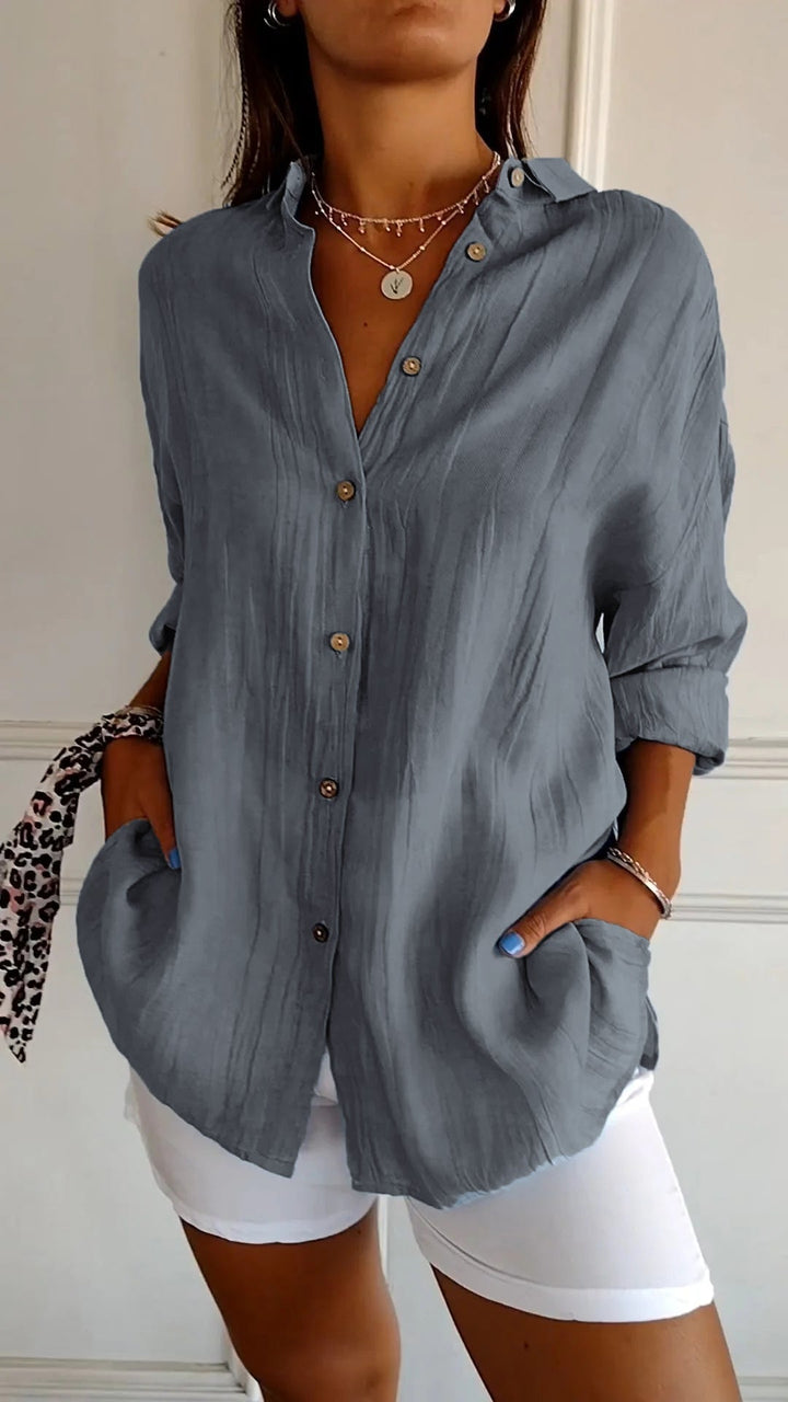 Sasha™ | Elegant Shirt with Pleated Style