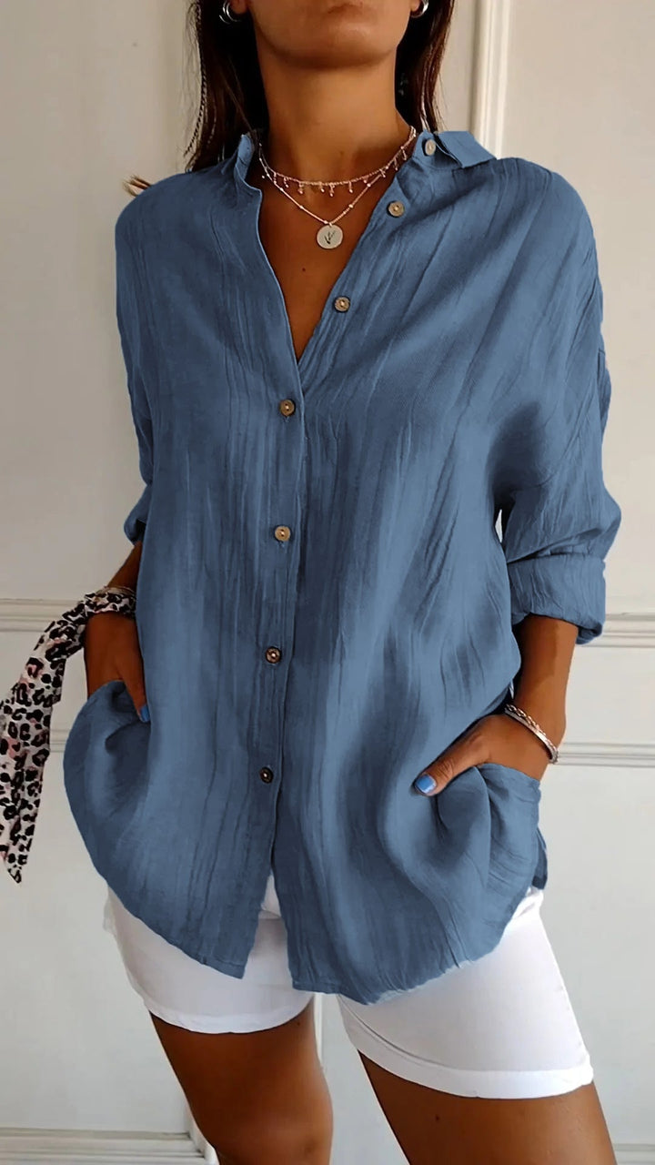 Sasha™ | Elegant Shirt with Pleated Style