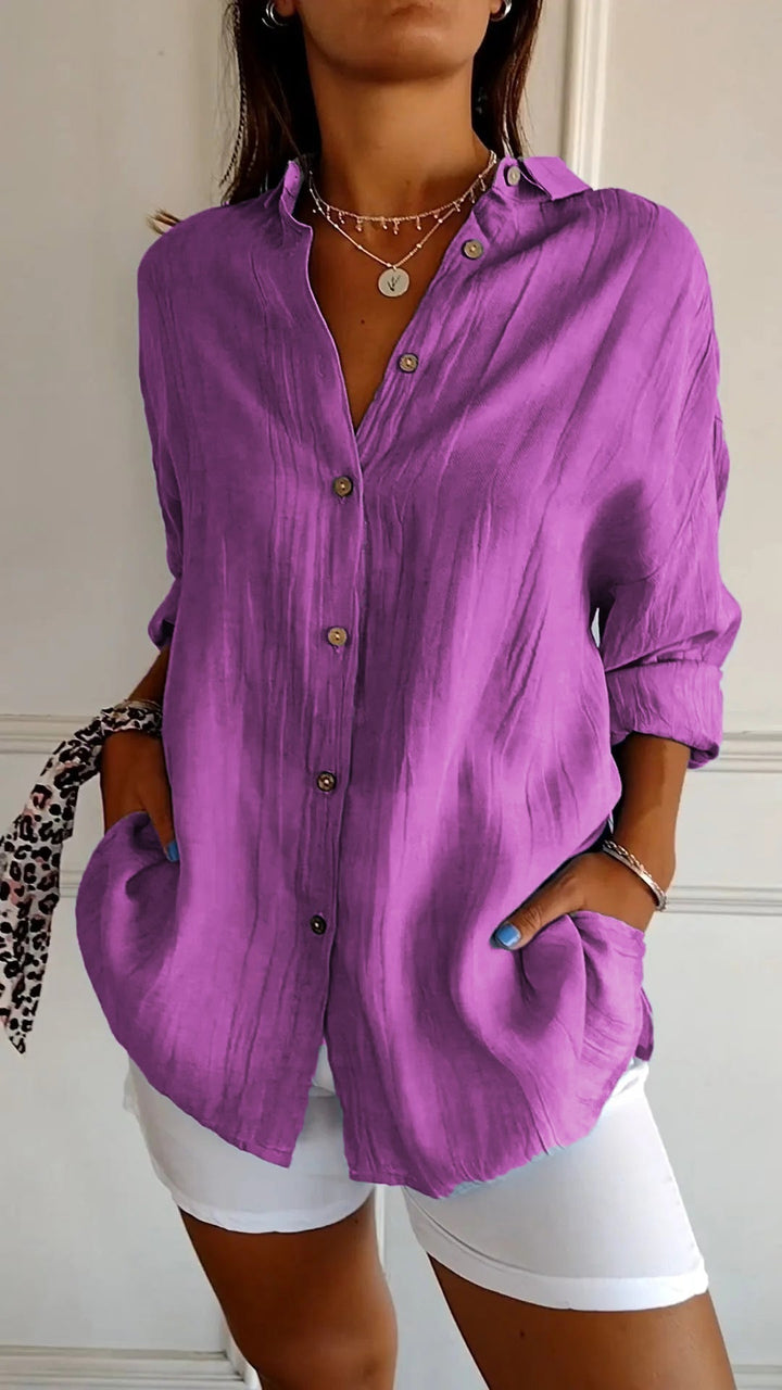 Sasha™ | Elegant Shirt with Pleated Style