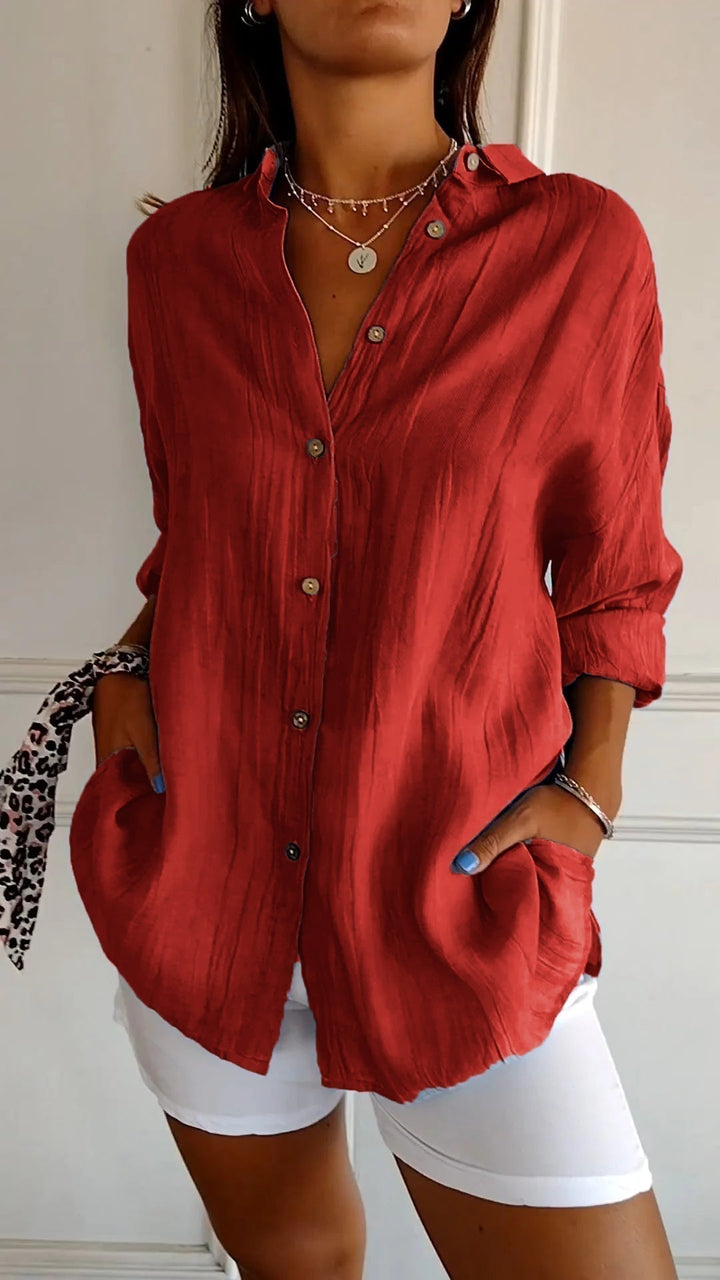Sasha™ | Elegant Shirt with Pleated Style