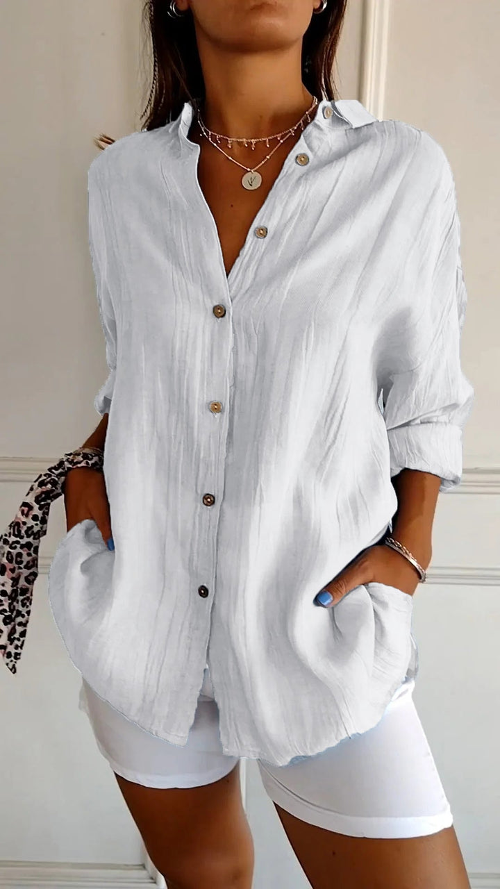 Sasha™ | Elegant Shirt with Pleated Style