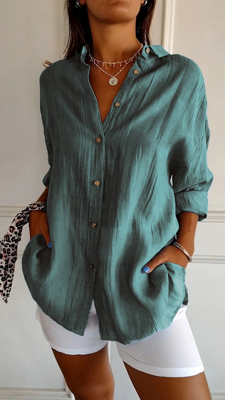 Sasha™ | Elegant Shirt with Pleated Style
