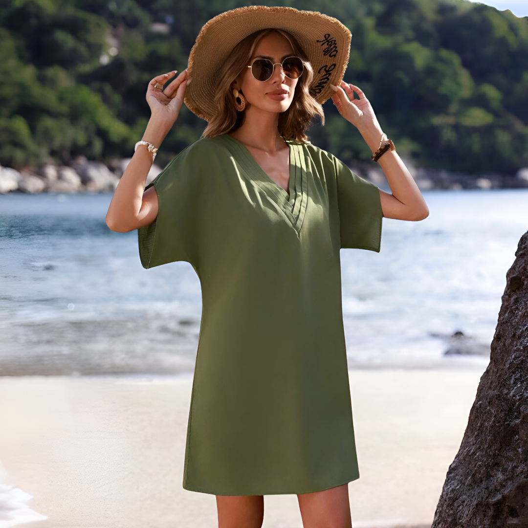 Astrid - Elegant Dress with Flutter Sleeves