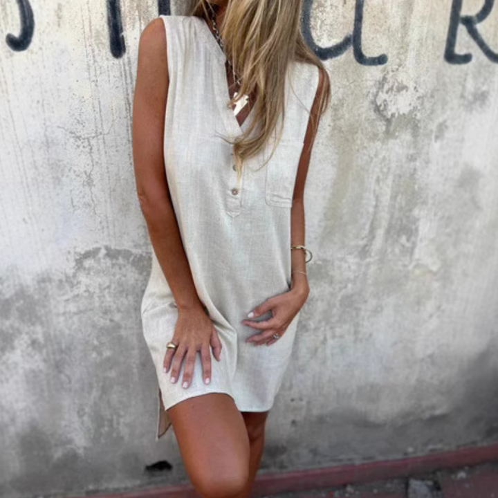 Paula™ | Sleeveless V-Neck Dress