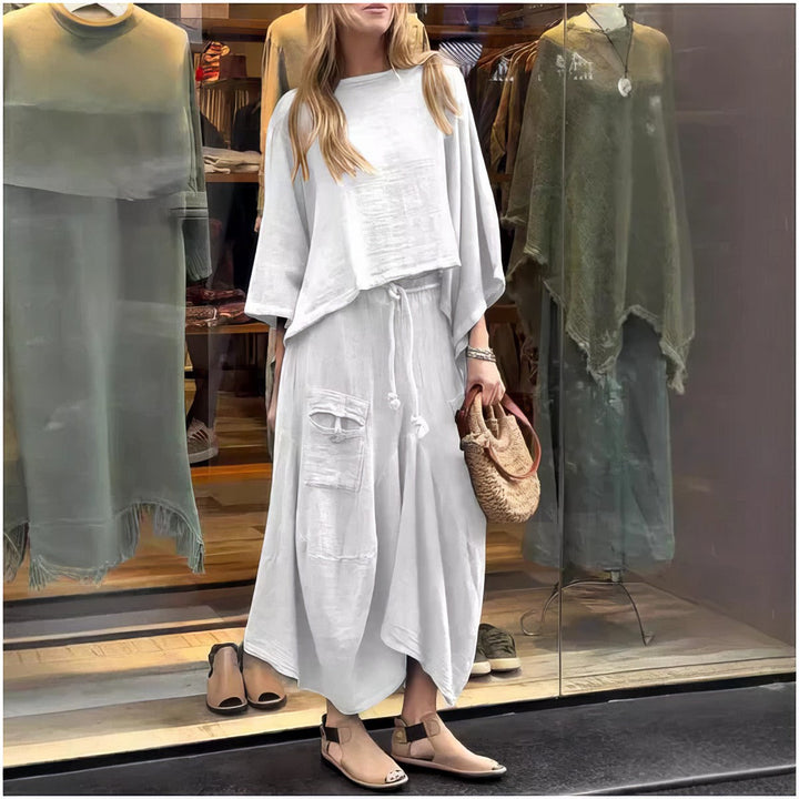 Elaine™ | Casual Two Piece Set | Blouse And Skirt