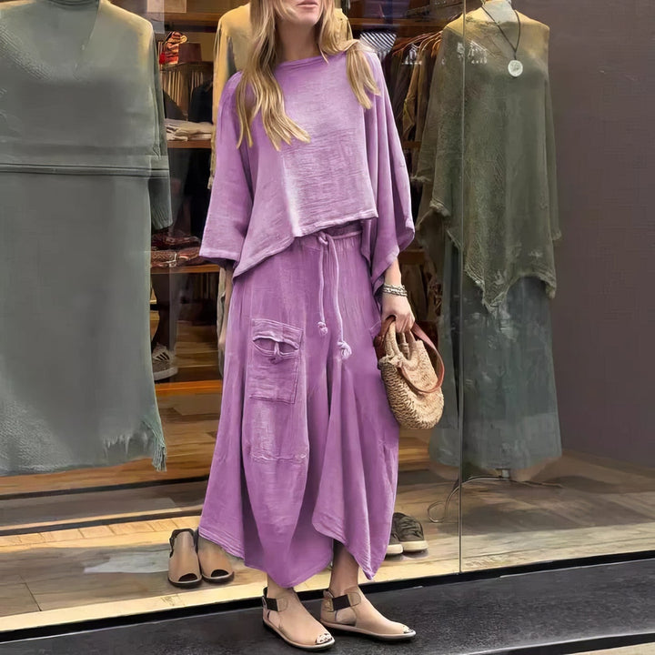 Elaine™ | Casual Two Piece Set | Blouse And Skirt